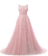 Thumbnail for your product : WDING Tulle Lace Sleeveless Evening Dress for Party Low Back 2018 Prom Dresses