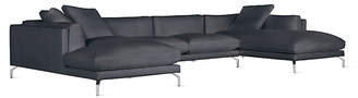 Design Within Reach Como Double-Chaise Sectional, Offwhite Fabric