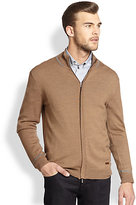 Thumbnail for your product : Armani Collezioni Wool Blend Full-Zip Sweater