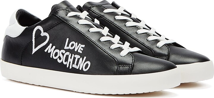 Love Moschino Free Love Embroidered Logo Womens Black Trainers-UK 3 / EU 36  / US 6 - ShopStyle Sneakers & Athletic Shoes