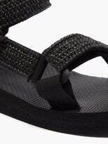 Thumbnail for your product : Arizona Love Trekky Woven-raffia And Recycled-nylon Sandals - Black