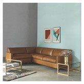 Thumbnail for your product : CHESTER Mid tan leather left-arm corner sofa, oak stained feet