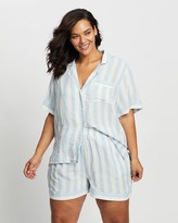 Thumbnail for your product : Atmos & Here Atmos&Here Curvy - Women's Blue Pyjamas - Anthea PJ Set - Size 18 at The Iconic