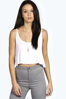 Thumbnail for your product : boohoo Eva Racer Back Crop Swing Cami Top