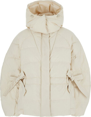 Ganni Tech Seersucker Oversized Puffer Jacket - ShopStyle