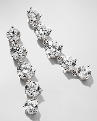 Memoire 18k White Gold Lena Diamond Drop Earrings