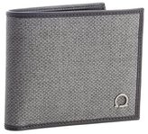 Thumbnail for your product : Ferragamo dark grey canvas and leather bi-fold coin wallet