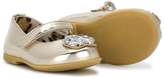 Thumbnail for your product : Roberto Cavalli Junior logo embellished ballerina shoes
