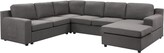 Thumbnail for your product : Lilola Home Waylon Gray Linen 6-Seater U-Shape Sectional Sofa Chaise and Pocket