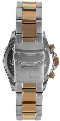Peugeot Mens Rose-Tone Stainless Steel Bracelet Watch 1046TBL No Color Family