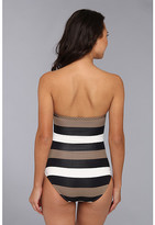 Thumbnail for your product : Tommy Bahama Rugby Stripe/ Dot Shirred Bandeau One-Piece