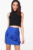 Thumbnail for your product : boohoo Faith Asymetric Ruffle Detail Mini Skirt