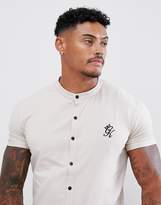 Thumbnail for your product : Gym King short sleeve grandad shirt in Cloud