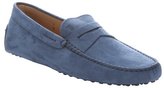 Thumbnail for your product : Tod's blue suede 'Vek Capitano' penny loafers