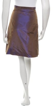 Miu Miu Silk Pleated Skirt