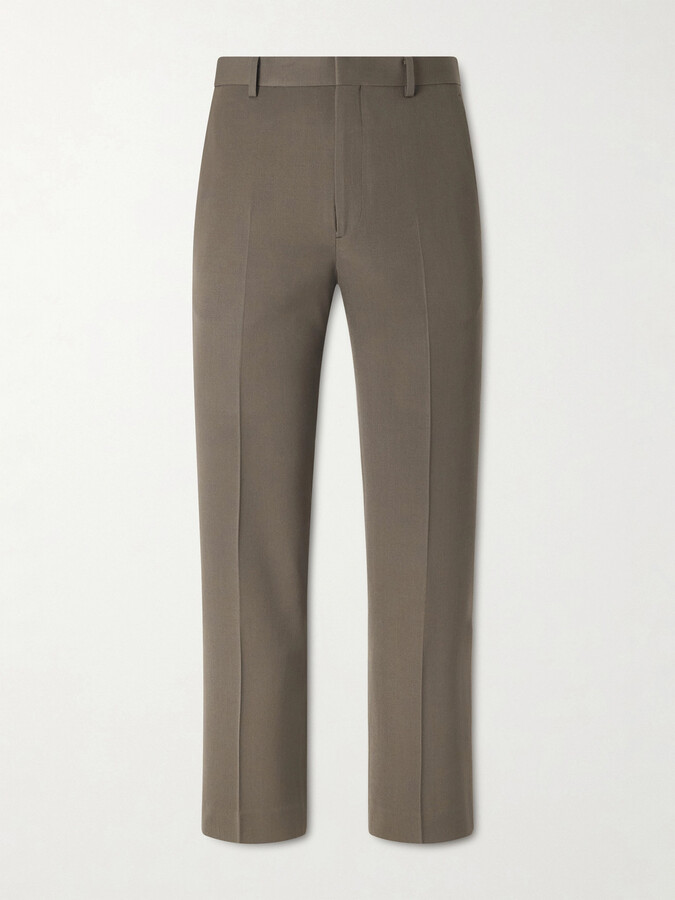 AURALEE Straight-Leg Wool-Gabardine Trousers