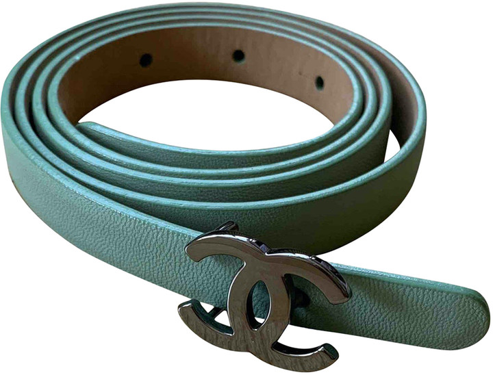 Chanel Turquoise Leather Belts
