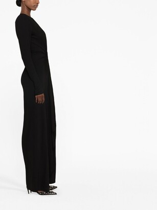 Alexandre Vauthier Black V-Neck Maxi Dress