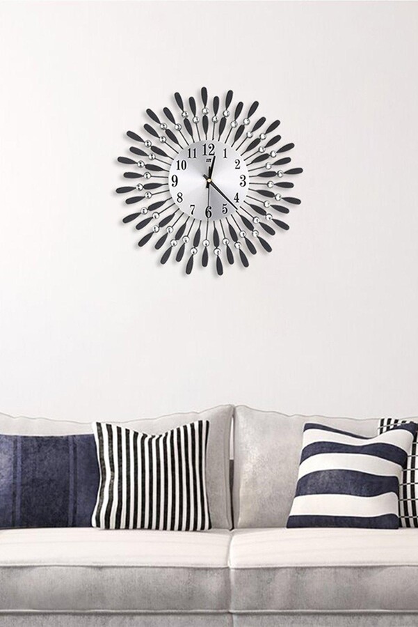 Living and Home D37.5Cm Metal Ackerly Wall Clock ShopStyle