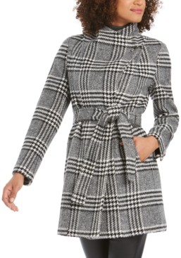 calvin klein toggle wrap front jacket