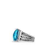 Thumbnail for your product : David Yurman Wheaton Ring with Blue Topaz and Diamonds