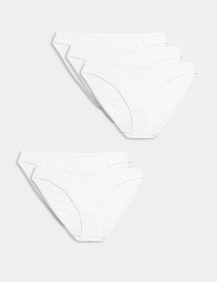 M&S Collection 5pk No VPL Cotton Modal Bikini Knickers - ShopStyle