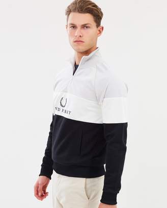 Fred Perry Embroidered Panel Sweatshirt