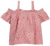 Thumbnail for your product : Love, Fire Lace Cold Shoulder Top (Big Girls)