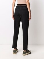 Thumbnail for your product : Lorena Antoniazzi Drawstring-Waist Wool-Blend Trousers