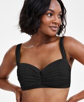 Thumbnail for your product : Bleu Rod Beattie Shirred Underwire D-Cup Bikini Top