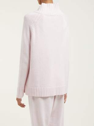 Allude High Neck Cashmere Sweater - Womens - Light Pink