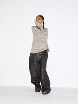 Thumbnail for your product : Raey Sheer Raw-edge Funnel-neck Cashmere Sweater - Grey