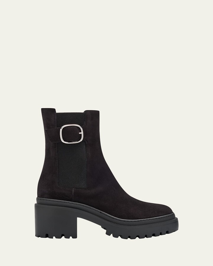 Platform Suede Chelsea Boots