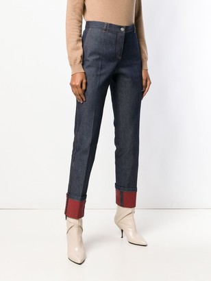 Bottega Veneta Rolled-Up Straight-Cut Jeans