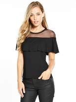 Thumbnail for your product : Karen Millen Mesh and Frill Top