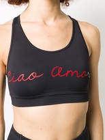 Thumbnail for your product : Giada Benincasa 'Ciao Amore' print sports bra