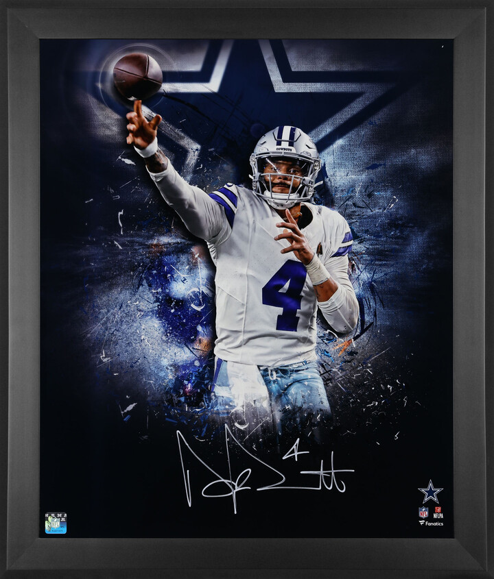 Fanatics Authentic Dak Prescott Dallas Cowboys Framed Autographed 20" x 24" In Focus Photograph