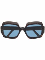 Thumbnail for your product : Dior Sunglasses Logo-Print Square-Frame Sunglasses