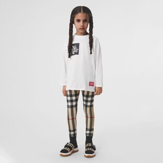 Burberry Childrens Check Stretch Jersey Leggings