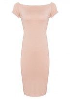 Thumbnail for your product : Missy Empire Tulip Nude Off The Shoulder Bodycon Midi Dress