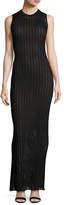 Thumbnail for your product : A.L.C. Daphne Sleeveless Striped Crochet Maxi Dress, Black