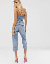 Thumbnail for your product : Miss Sixty denim jumpsuit with side stripe detail