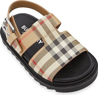 Burberry Leather Archive Check Sandals
