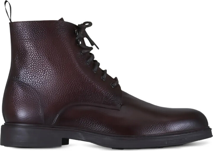 Aquatalia Bernardo textured lace-up boots