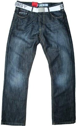 Smith and Jones Smith & Jones Men's Furio Straight Leg Dark wash Belt Jean  - ShopStyle
