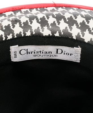 Christian Dior Pre-Owned Houndstooth Print Fedora Hat