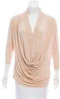 Thumbnail for your product : Alice + Olivia Draped Metallic Top