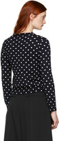 Thumbnail for your product : Comme des Garçons PLAY Navy Polka Dot V-Neck Sweater