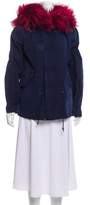 Thumbnail for your product : Mr & Mrs Italy Faux Fur-Trimmed Parka Jacket Navy Faux Fur-Trimmed Parka Jacket