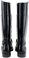 Thumbnail for your product : Michael Kors Fulton Harness Tall Rainboot Black/Silver Rubber Riding Shoe